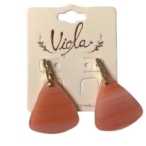 Viola Triangle Stud Drop Earrings (NWT)